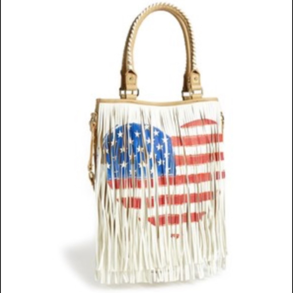 Steve Madden American flag fringe tote/purse